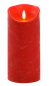 Preview: CASAYA LED Kerze, 3D Rustic FLAME,  Ø 9 cm, rot, Timer, 10613